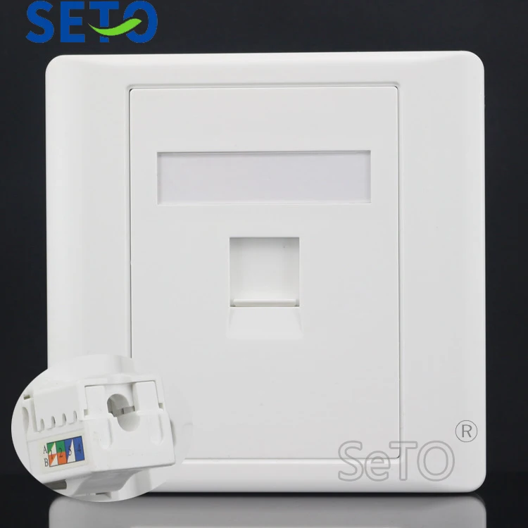 

SeTo 86 Type RJ45 Cat6 Gigabit Network Ethernet LAN Panel Outlet Wall Plate Socket Keystone Faceplate