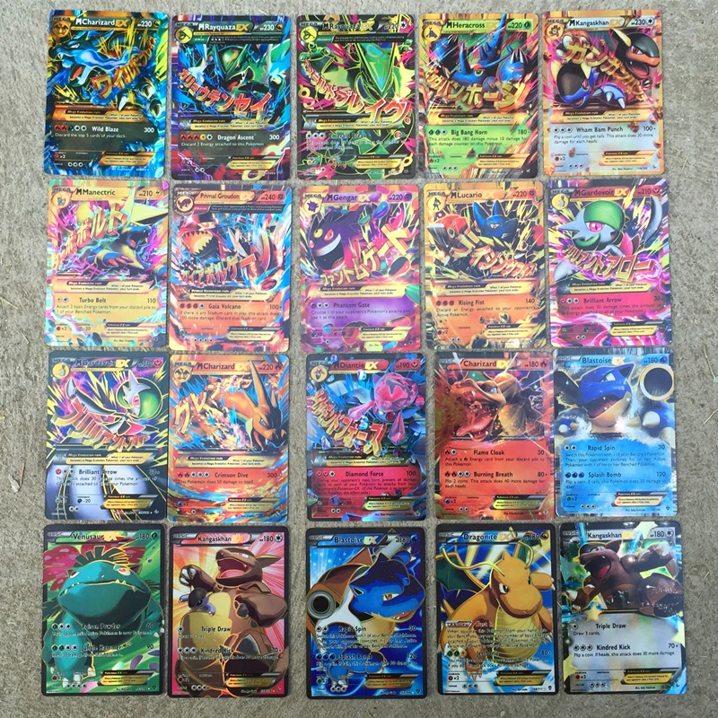 60 шт./компл. аниме TAKARA TOMY карты английский Покемон Carte Mega GX MEGA Engery боевая игра