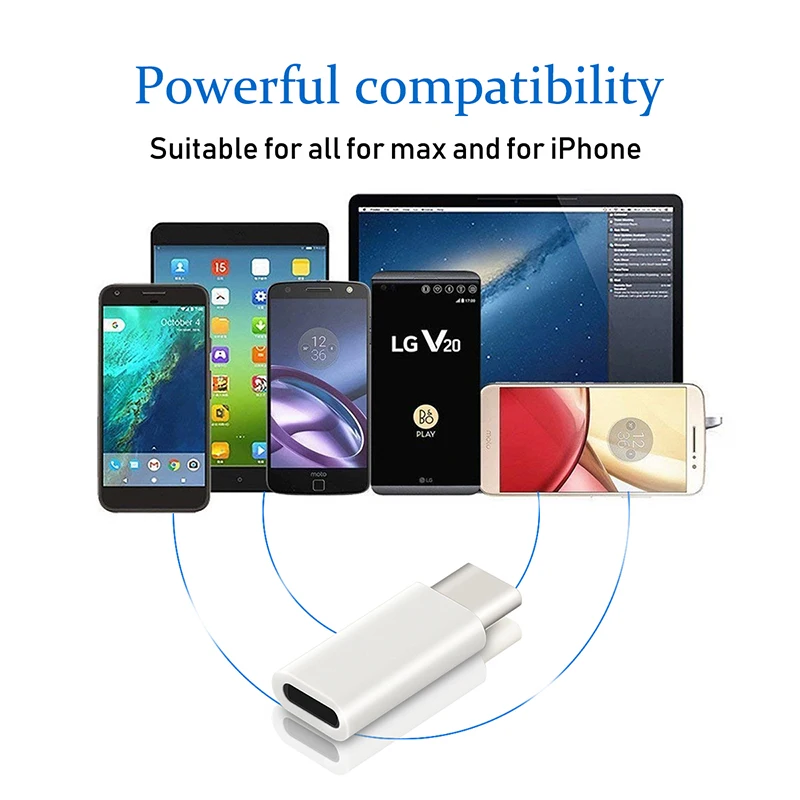 8 Pin Lighting To USB Type C Adapter for IPhone Samsung Charging Converter