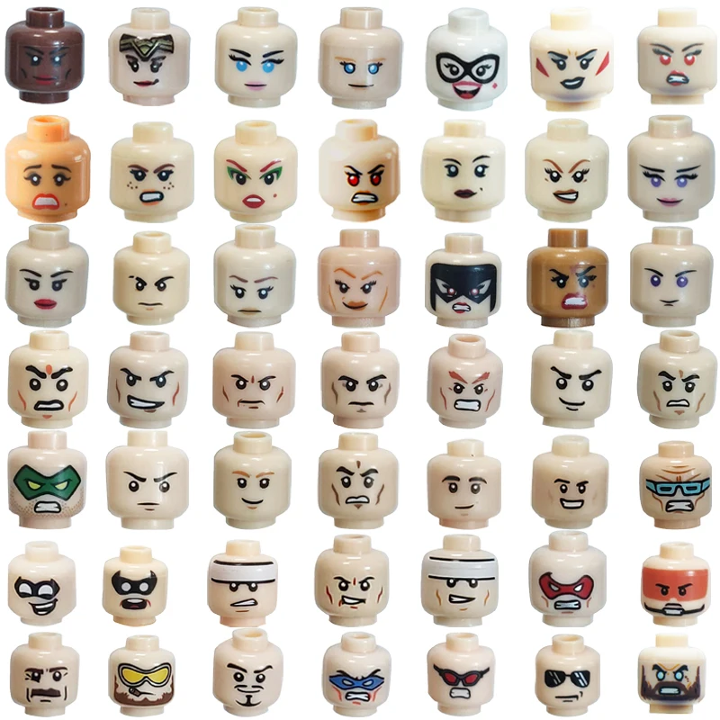 Фигурка голова лица набор для женщин и мужчин Joker MOC аксессуары блочная модель