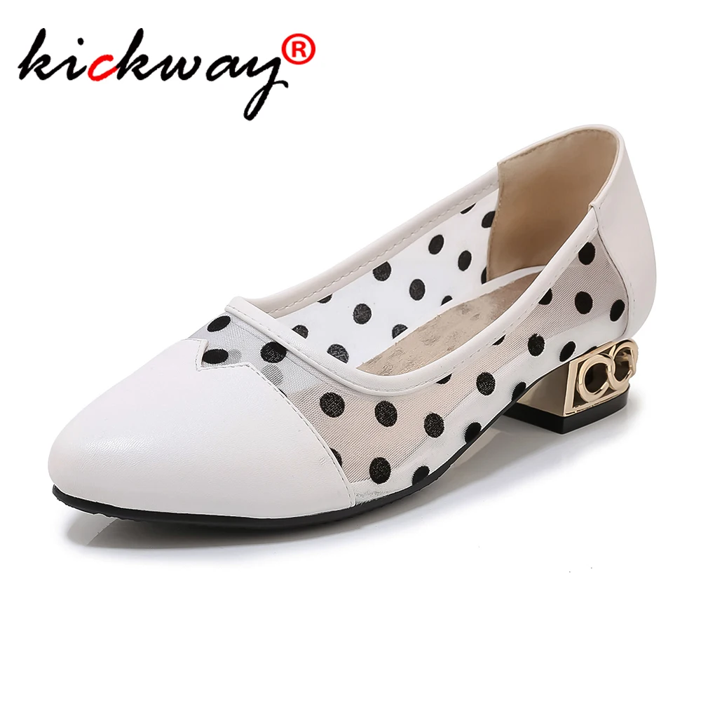 

2020 Summer mesh Round Toe sandals sexy heels single shoes women shoes in Europe and America summer gauze mujer Plus Size 34-43