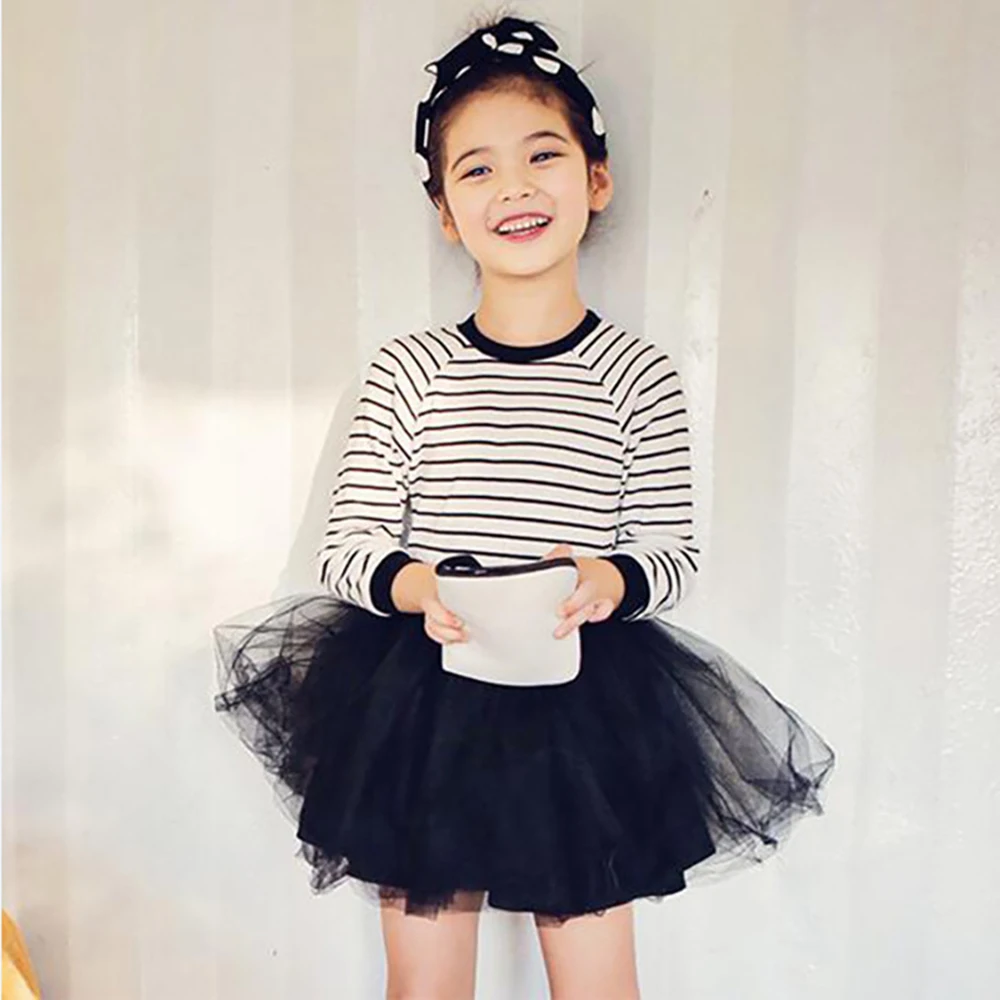 

LOOZYKIT Baby Girls Dress Stripe Princess Dress For Kids Girls Clothes Children Clothing Korean Version Toddler Dresses 2020 New
