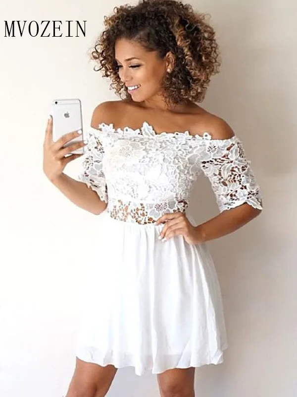 Vestido de festa, красное платье для выпускного вечера с круглым вырезом, без рукавов, выше колена, платье для выпускного вечера, кружевные короткие вечерние платья