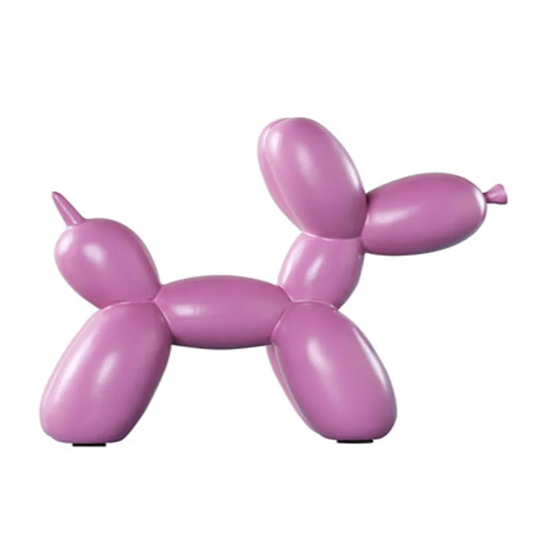 Matte Shine Effect Balloon Dog Crafts Resin Sculpture Home Decor Modern Nordic Home Decoration Accessories Creative Gifts Animal