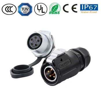 

5 Pin IP67 Waterproof Connector Wiring panel male Plug Female Socket M20 led Light/Solar Energy/TV/monitor power Connector