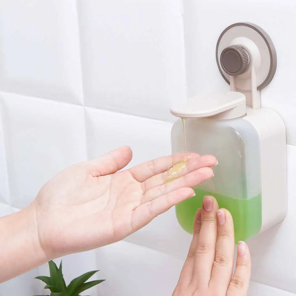 

Soap Dispenser Wall-mounted FOR Bathroom Kitchen Dish Washing Liquid Press Type Soap Dispenser Touch-free Suction Cup Soap