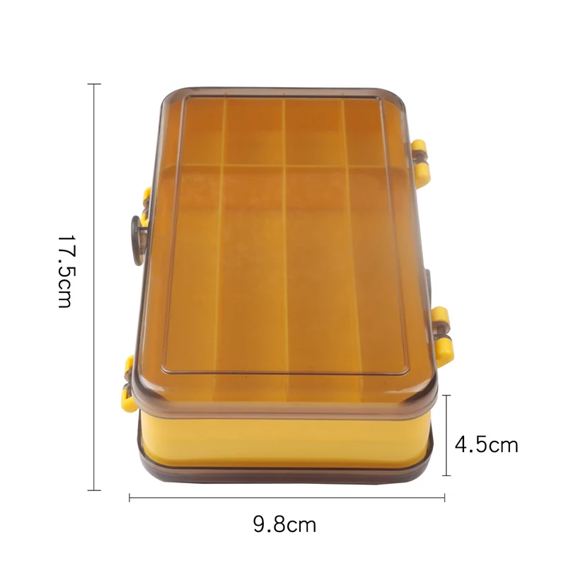 Fishing Tackle Boxes Transparent Plastic Fishing Lure Bait Hook Storage Case Tackle Box 15 Compartments Fishing Accessories