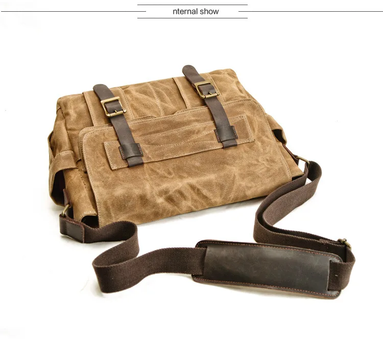 FRONT DISPLAY of Woosir Canvas Messenger Bag