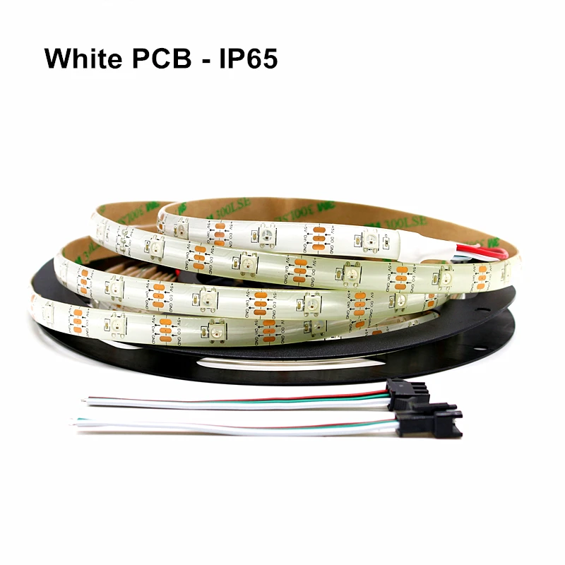 Светодиодная лента водонепроницаемая IP30/65/67 WS2812B 5050 RGB 144/60/30 светодиодов/M