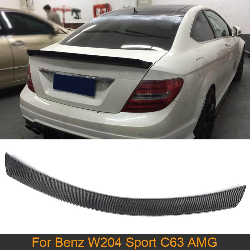 Carbon Fiber Rear Trunk Boot Spoiler Lip Wing For Mercedes Benz W204