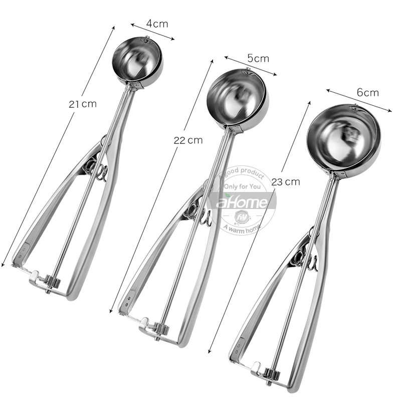Ice Cream Scoop ,Stainless Steel Cookie Scoops with Trigger Release, Spherical Scoops for Mashed Potatoes kitchen Accessories