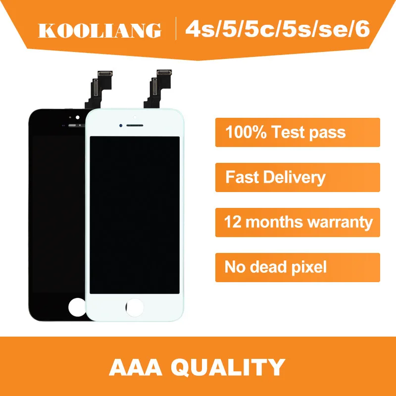 Белый и черный AAAAA новый бренд для iPhone 4S/5/5c/5s/se/6 ЖК-дисплей с сенсорным экраном