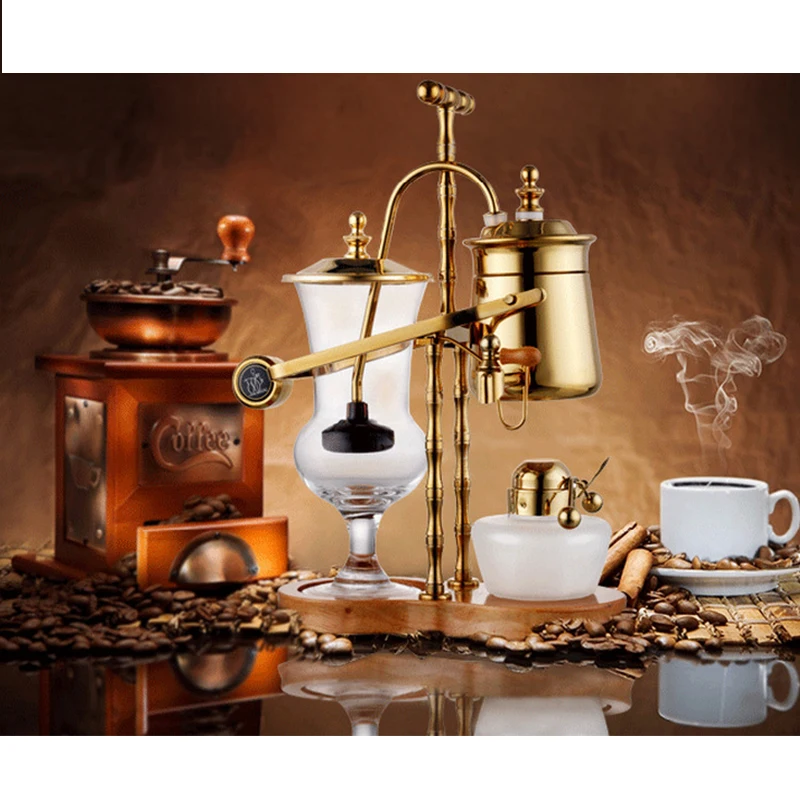 Luxury Vintage Style Home Coffee Maker Coffee Pot Belgian Royal Coffee  Machine Set Siphon Drop Coffee Pot Manual Coffee Grinder - AliExpress