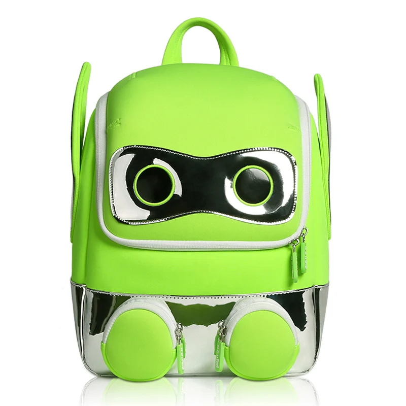 

Fashion Fluorescent Green Robot School Bags for Boys 3D Cartoon Design Kindergarten Kids Backpack Girl Schoolbag Mochila Escolar