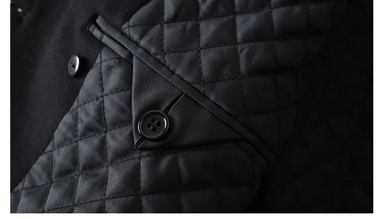 New Casual Long Pea Coat Men