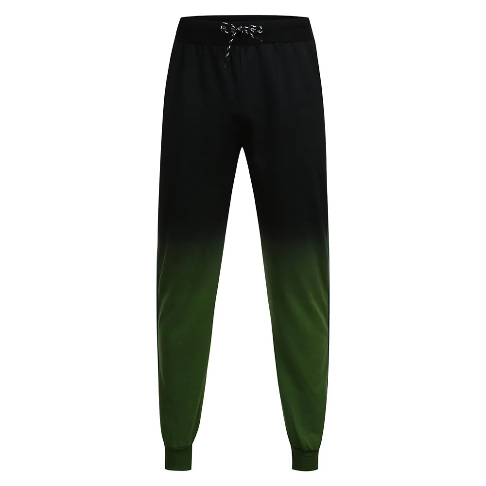 Модные брюки градиентного цвета, мужские повседневные сшитые Лоскутные Спортивные длинные штаны, уличные джоггеры, мужские спортивные штаны# Z