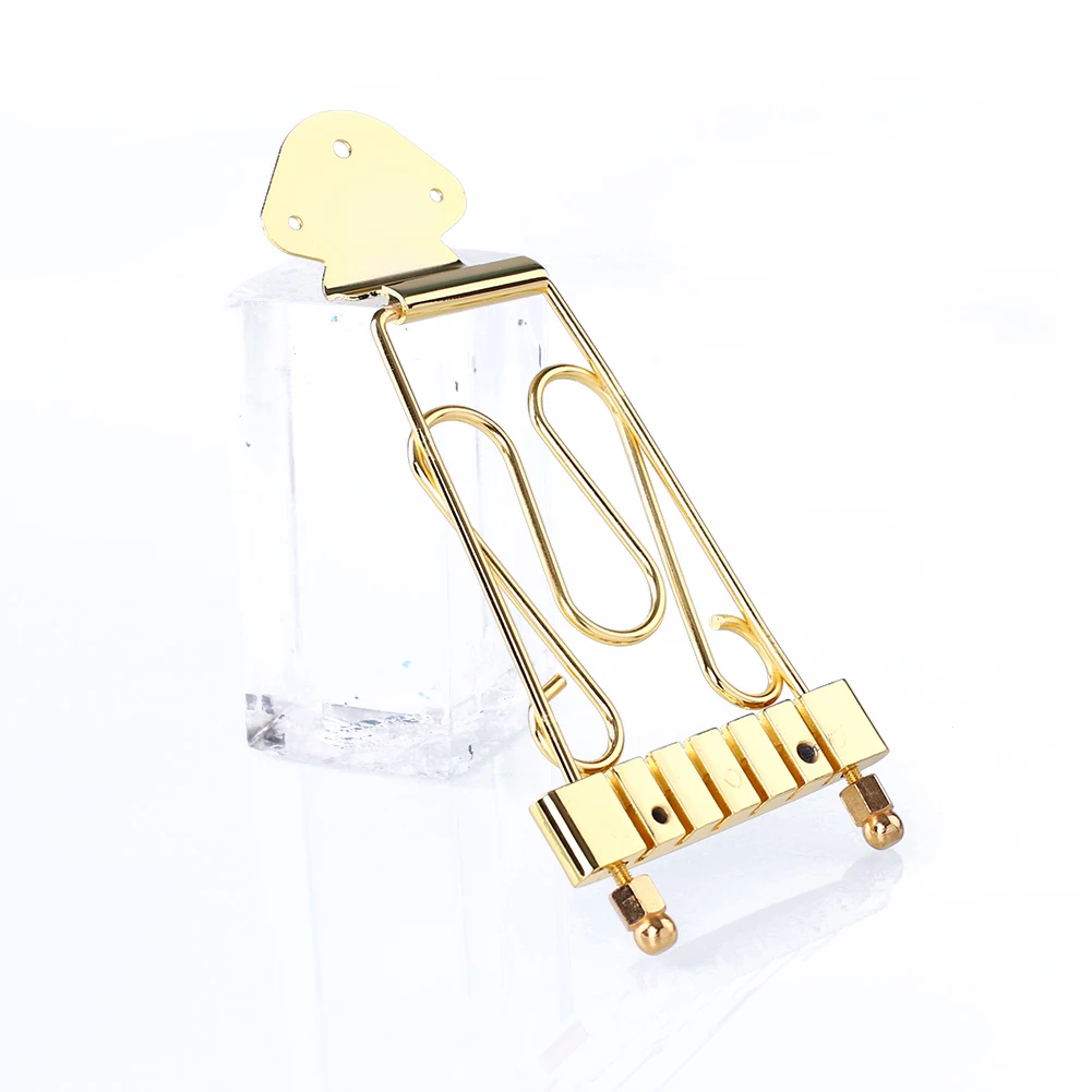 

6 String Guitar Tailpiece Archtop Hollow Body Archtop Gold Trapeze for Jazz Jazz Jazz Guitars Chrome Open Frame Tuning Pegs