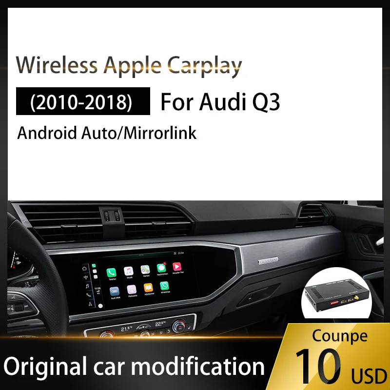 Беспроводная Carplay Android Автоматическая модернизированная коробка для Audi Q3