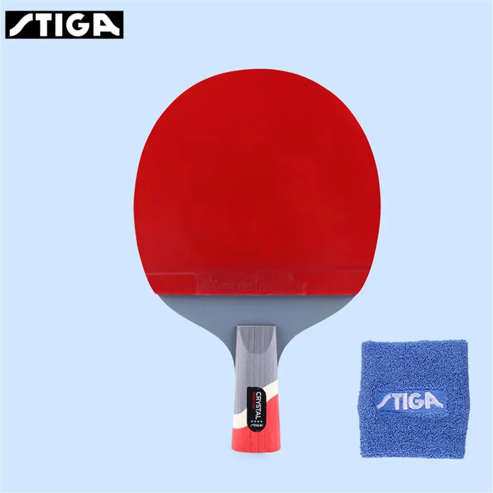 Raquette De Tennis De Table Stiga 4-Star Flight - Pour Joueurs Amateurs Recherche De Vitesse - Noir/Rouge