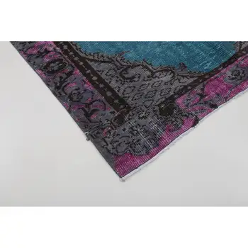

152x236 Cm Turquoise Handmade Over Dyed Rug-5x8 Ft