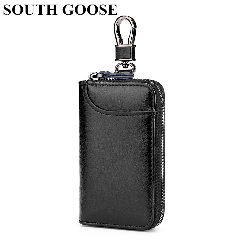 Keys Organizer Pouch Keychain-Holder Car-Key-Case Wallet Men Smart Genuine-Leather Housekeeper-Keys