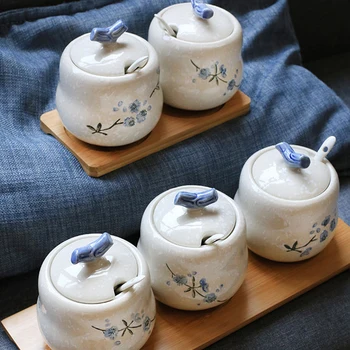 

Nordic Ceramic Seasoning Jar Three-piece Set Simple Household Seasoning Box Soy Sauce Vinegar Pepper Bottle Kitchen Supplies Set