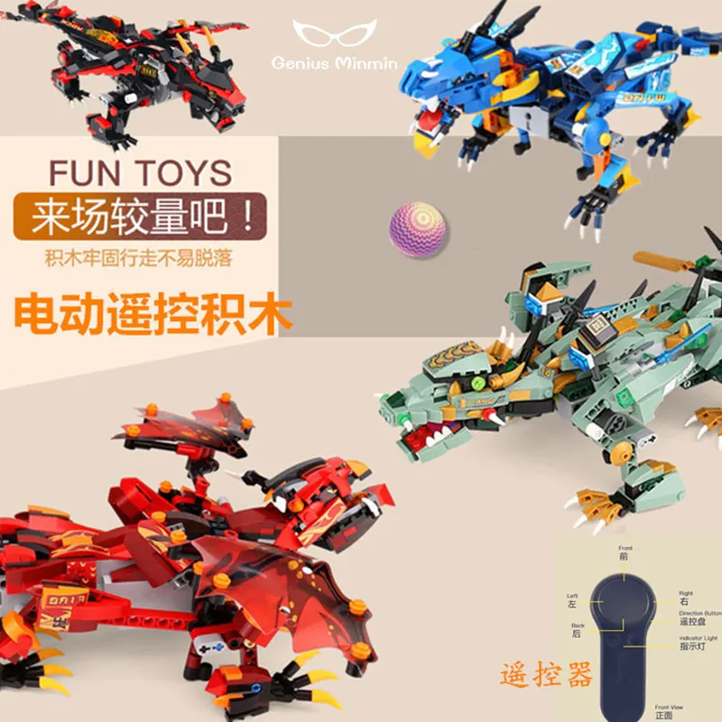 

RC Dinosaur Robot mosasaurus Jurassic World Dinosaur Building Blocks DIY Toys Compatible with Legoingly Children's Gifts