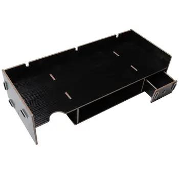 

Multi-Function Desktop Monitor Stand Computer Sn Riser Wood Shelf Plinth Strong Laptop Stand Desk Holder for Notebook Tv Bla