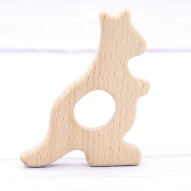 1pcs Baby Animal Natural Beech Teething Wooden Teether Rodent Flowers Clouds Tiny Rod   Pendant For Pacifier Chain  Products A26