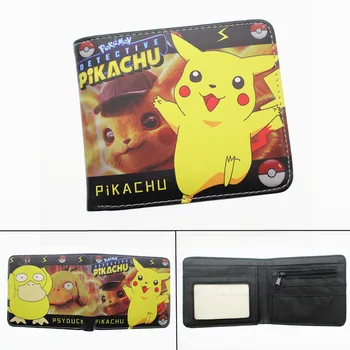 

Amine Pokemon Pikachu Wallet PU Short Bifold Photo Card Holder Layers Boys Girls Zip Coin Pocket Leather Cartoon Purses Gift
