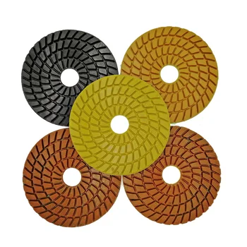 

DIATOOL 5pcs/set 4" Five Step Diamond Polishing Pads Wet Diameter 100mm Resin Bond Sanding Discs Premium high quality For stone