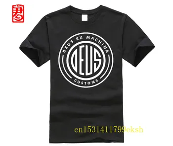 

DEUS Men Black S - 3Xl Men T-Shirt Cotton TEE Shirt Custom Screen Printed Men Tee T Shirt Short Sleeve O-Neck Ex Machina TEE