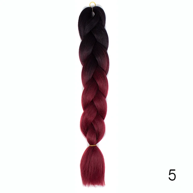 Hair Braid Synthetic Jumbo False Braid Pre Stretched Afro Wholesale Ombre Braiding Hair Extensions  Color Dreadlocks #10