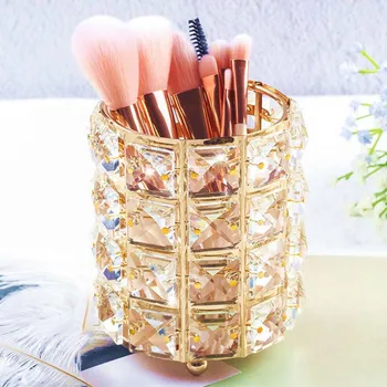 

1PC Multi-Purpose Makeup Brush Storage Bucket Crystal Storage Holder Cosmetic Brush Pencil Bucket Pen Storage Rack Container