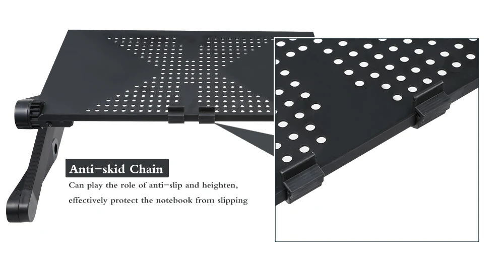 Регулируемый стол для компьютера стол складной ноутбук подставка кровать лоток алюминиевый сплав портативный Противоскользящий стол