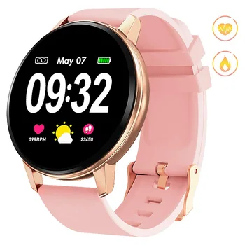 

Smart Watch Men Blood Pressure Round Smartwatch Women Watch Waterproof Sport Smart Watch Fitness Tracker For Android Ios
