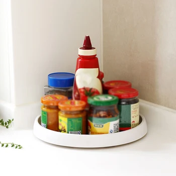 

Kitchen Seasoning Bottle Storage Tray Rotary Cabinet Turntable for Kitchen Storage Seasoning storages Non-slip