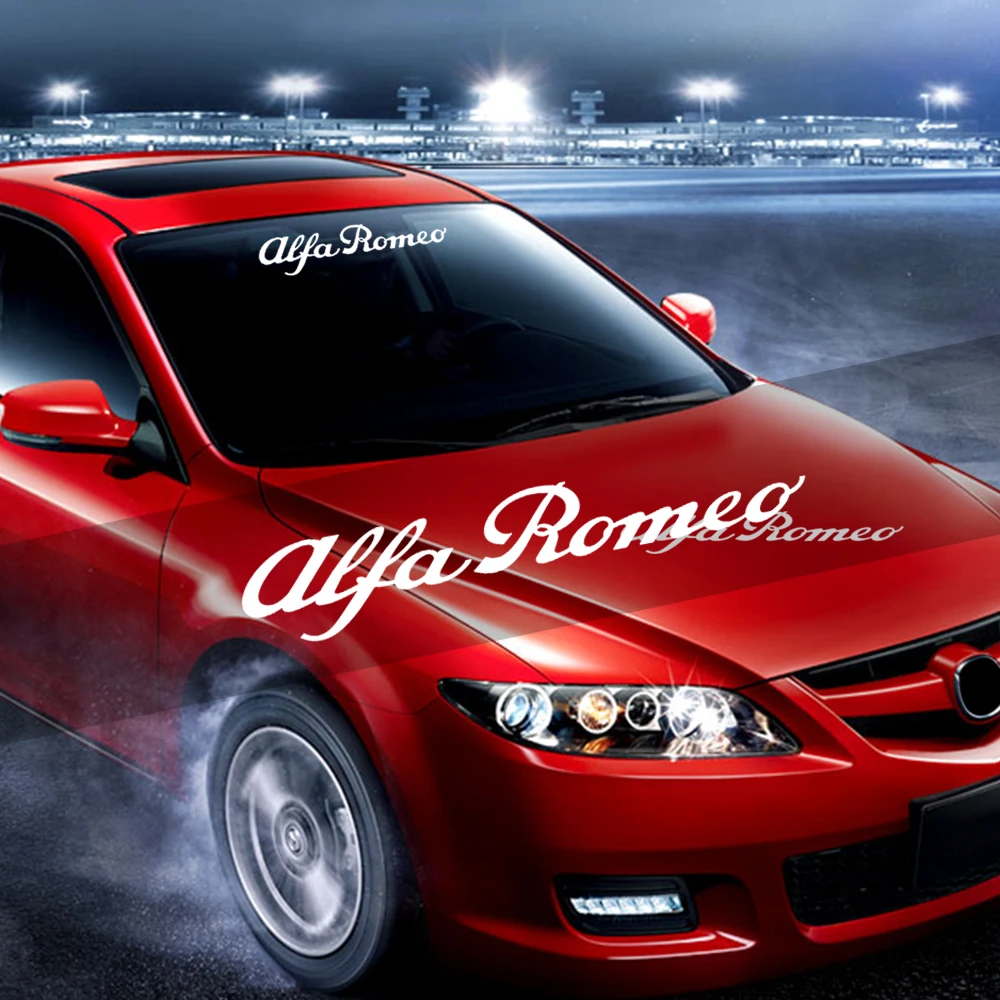 

High-quality Car Logo Decal Car Windscreen Sticker Rear Window Bumper Decal Car Vinyl sticker for Italy ALFA ROMEO 147 159 156