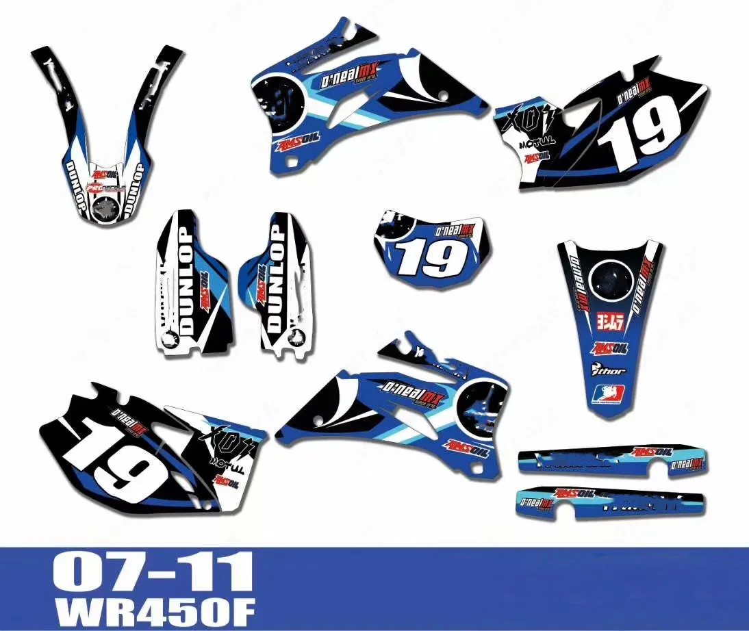 Наклейки графические для Yamaha WR450F WRF450 2007-2011 WR250F WRF250 2007 2008 2009 2010-2012 2013 2014 | Автомобили
