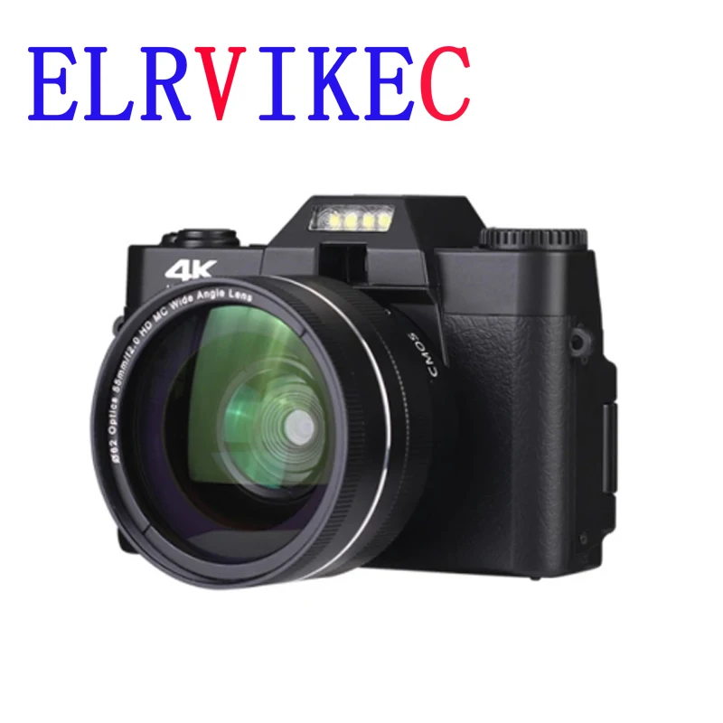 Цифровая камера ELRVIKEC 2021 4K HD 16X микро Одиночная ретро с Wi-Fi профессиональная