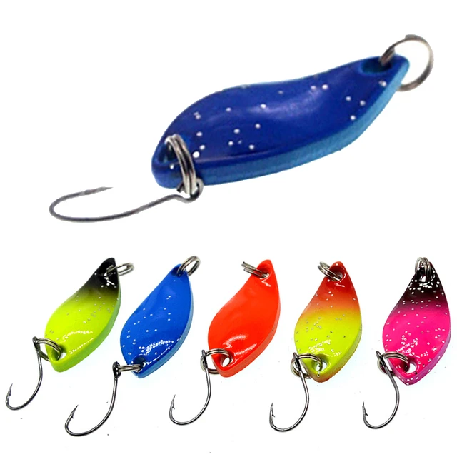 5Pcs 5G 30MM Spoon Sequins Spinner Lure Kit Fishing Lure Metal