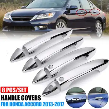 

8 pcs Car Chrome Exterior Door Handle Sticker Trim for Honda for Accord 9 2013 2014 2015 2016 2017 Car Cover ABS Accessoires