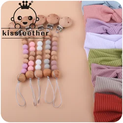 Kissteether 2pcs Newborn Baby Infant Bow Knot Hair Band Suit Card Pacifier Chain Bracelet Animals Photography Set Bow Headband