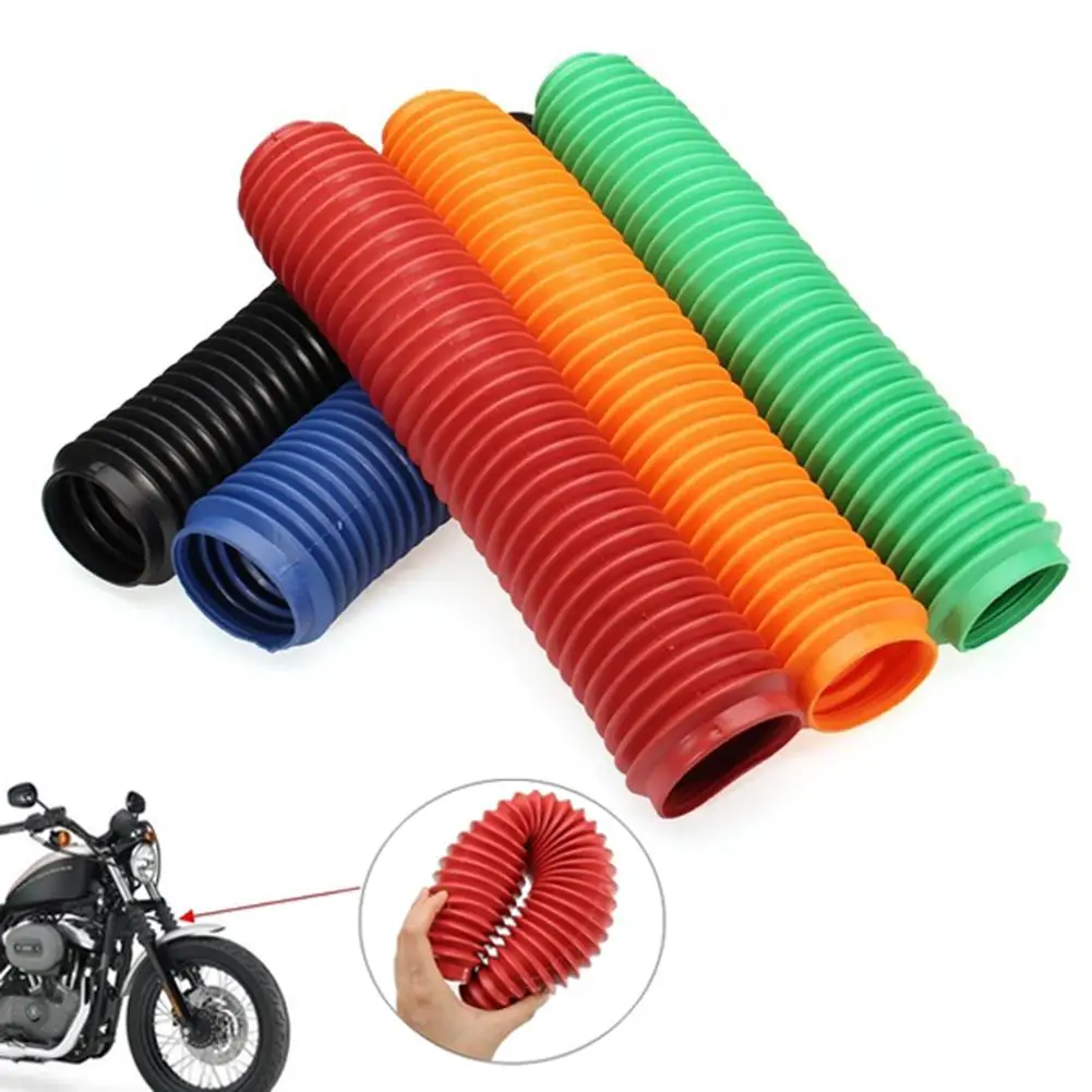 

Stylish durable 2Pcs Motorcycle Rubber Gaiter Front Fork Boot Cover Shock Dust Guard Protector