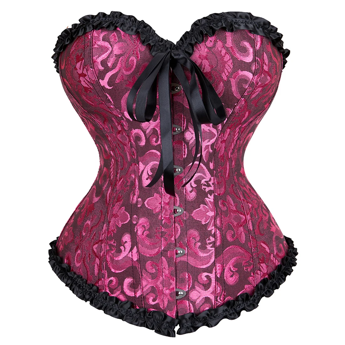 Sexy Women Bustier Lace Up Corset Top Corset Boned Waist Trainer Lingerie Overbust Corsets Body Shaper Plus Size