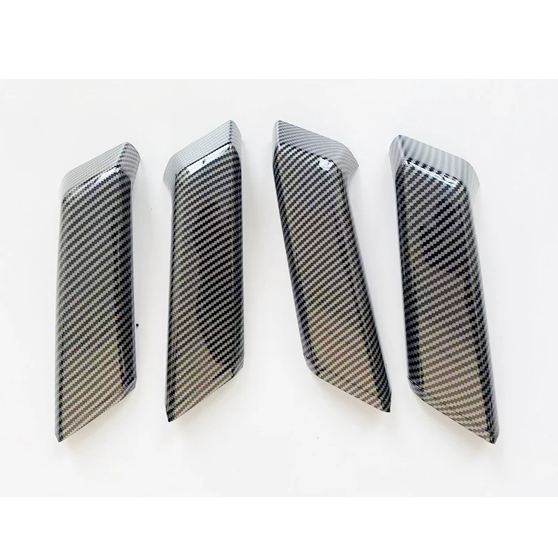 VW Tiguan MK2 Car Styling ABS Plastic Like Carbon Fiber Interior Mouldings High Gloss Black Plating Accessories