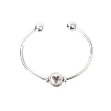 Серебро 925 пробы, модный креативный набор Микки, браслет, женский браслет-Шарм, сделай сам, ювелирное изделие