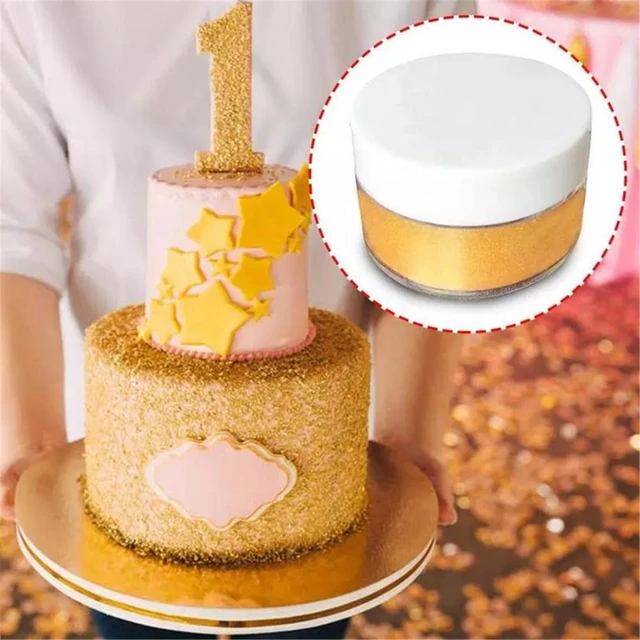 Paillettes dorées comestibles pour décoration de gâteau, accessoire de  qualité alimentaire pour cupcake et dessert, 4g - AliExpress