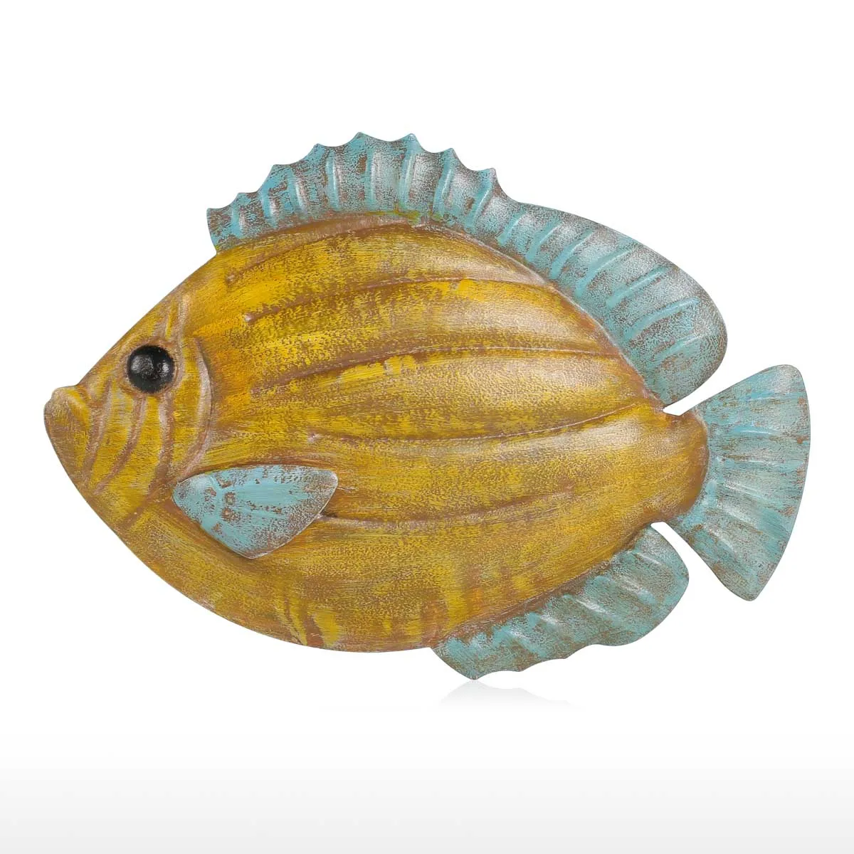 TOOARTS Fish Wall Hanging 1 Iron Wall Decor Creative Ornament Craft Wall Setting Wall Hanging Marine Life