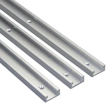 

40cm Stainless Steel DIY Woodworking Router Table T-Slot Miter Track Jig Tool